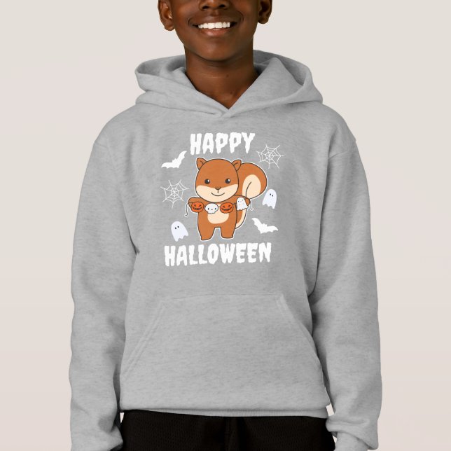 Costume Citrouille d'Halloween heureux écureuil (Devant)