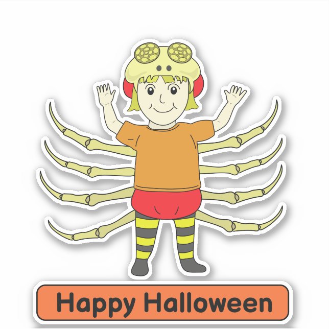 Costume d'araignée gosse Sticker (Devant)