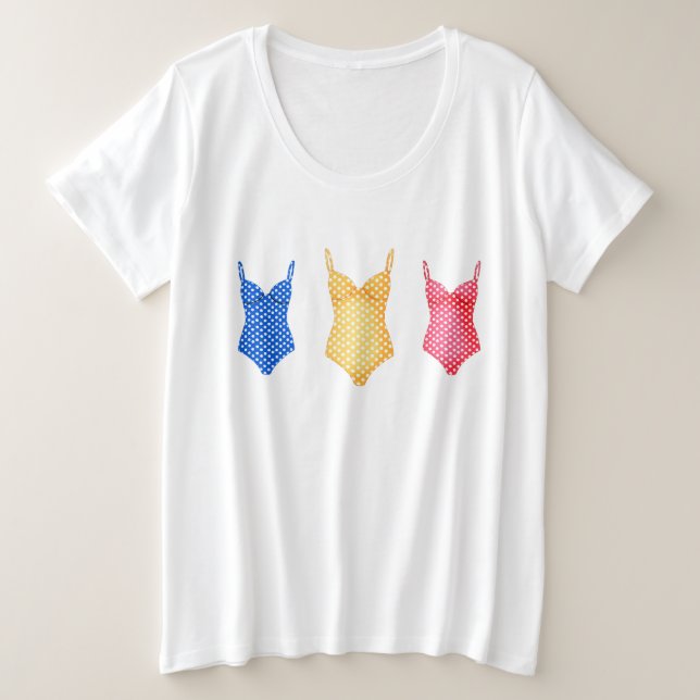 Costume De Bain Polka Coloré (Design devant)