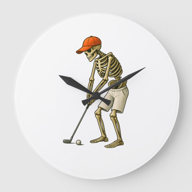 Costume de balle de golf - Horloge murale crâne de (Recto)