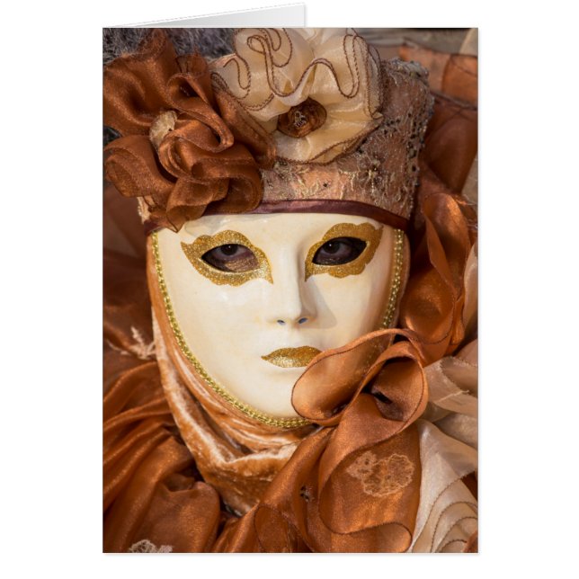 Costume de Carnaval orange, Venise (Devant)
