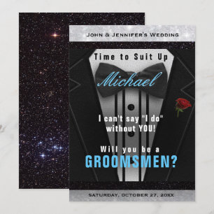 Costume de garçon d'honneur Invitation à s'habille