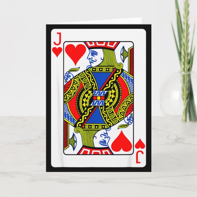 Costume de la Saint-Valentin carte à jouer valet d (Devant)