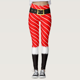 Costume de Noël leggings couleur rouge