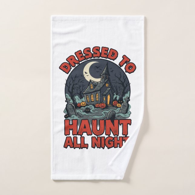 Costume de nuit de cimetière hanté Halloween (Serviette à main)