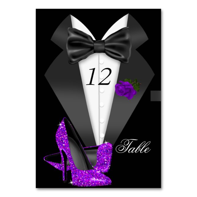 Costume de Smoking Noir Talons Hauts Table Numéro  (Par défaut)