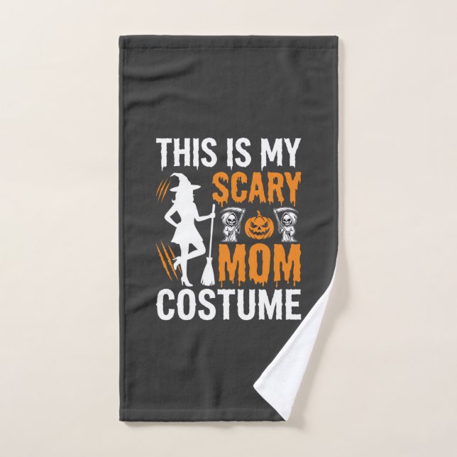 Costume de sorcière d'Halloween maman effrayant dr (Serviette à main)