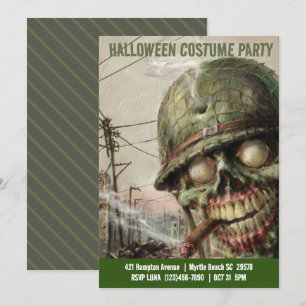 Costume d'Halloween adulte Zombie Invitations