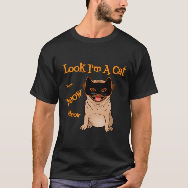 Costume d'Halloween carlin chien Tshirt Funny Carl (Devant)