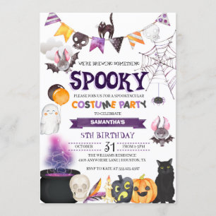 Costume d'Halloween éffrayant Invitation de fête d
