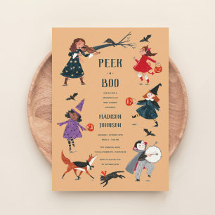 Costume d'Halloween enfants bébé douche invitation