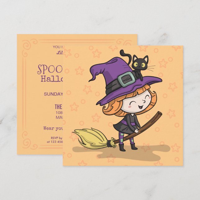 Costume d'Halloween Spooktacular | Invitation du p (Devant / Derrière)