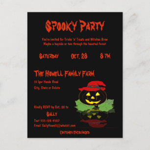 Costume mignon Halloween Party Invitation Carte po
