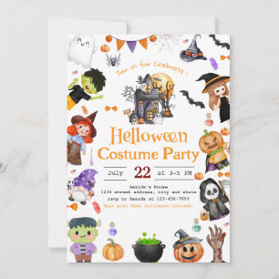 Costume mignon Invitation de la fête d'Halloween