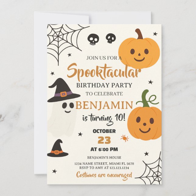 Costume Party Trick or Treat Invitation (Devant)
