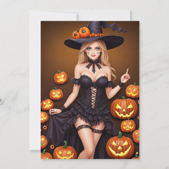 Costume sexy Cartes de sorcières Halloween (Devant)