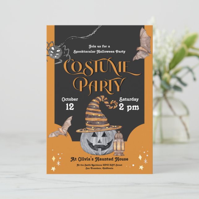 Costume Spooktacular Invitation de la fête d'Hallo (Debout devant)