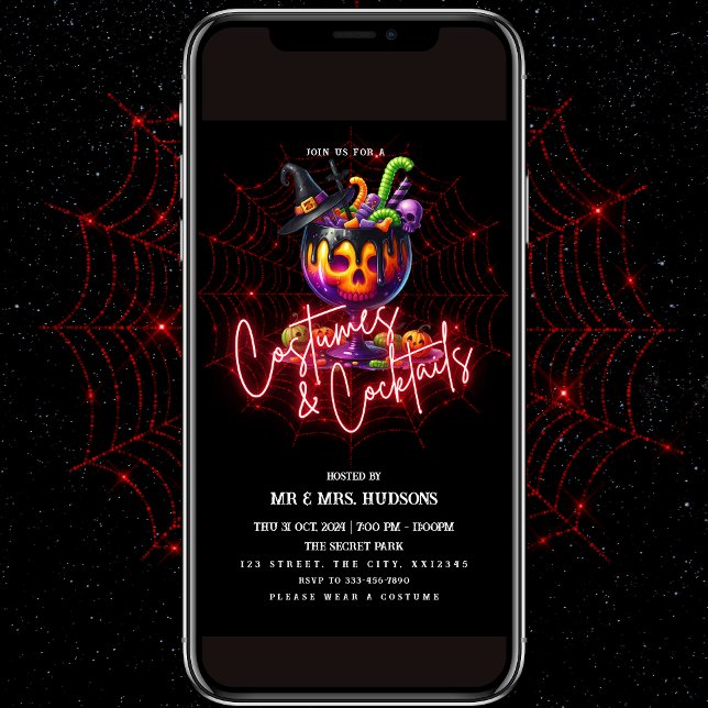Costumes & Cocktails Invitation à la fête d'Hallow (Créateur téléchargé)