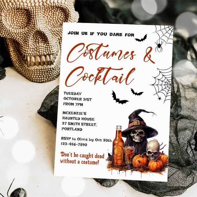 Costumes & Cocktails Invitation à la fête d'Hallow (Créateur téléchargé)