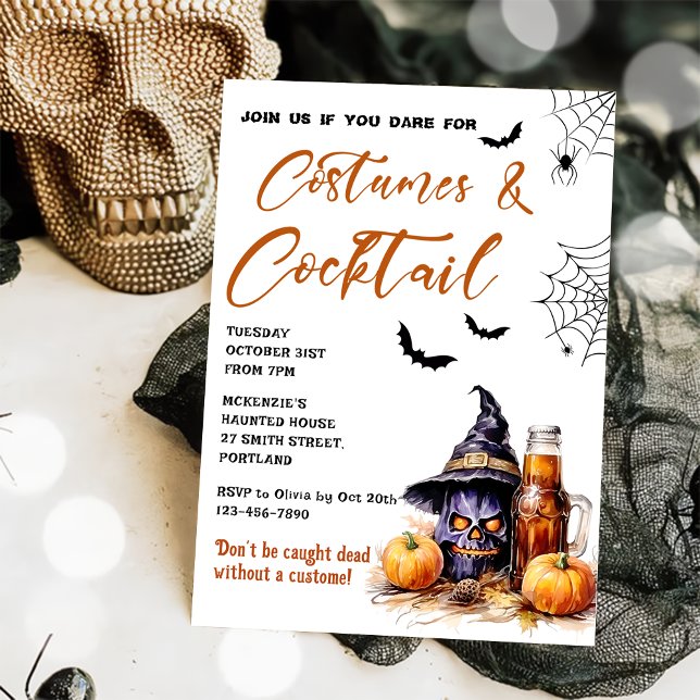 Costumes & Cocktails Invitation à la fête d'Hallow (Créateur téléchargé)