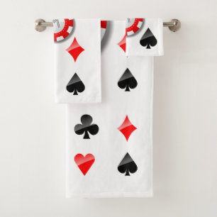 Costumes de cartes de jeu et jetons de poker