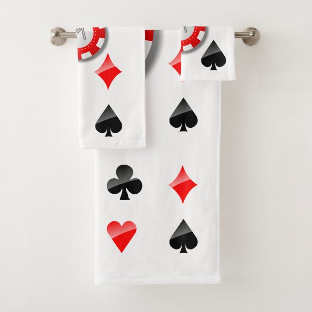 Costumes de cartes de jeu et jetons de poker (En situation)