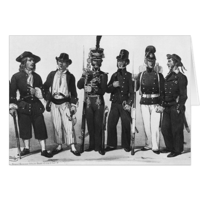 Costumes des marines français de 1680 à 1854 (Devant horizontal)