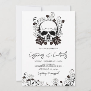 Costumes et cocktails Adulte Halloween Invitation