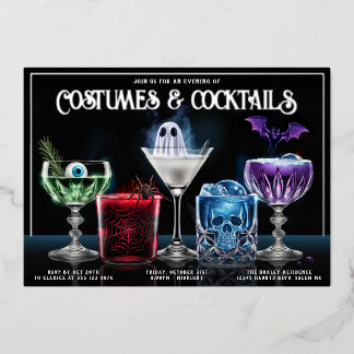 Costumes et cocktails fantaisie Invitation personn
