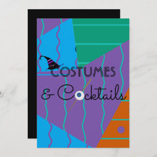 Costumes et cocktails Invitation à la fête d'Hallo