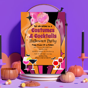Costumes et cocktails Invitation à la fête d'Hallo