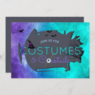 Costumes et cocktails Invitation à la fête d'Hallo