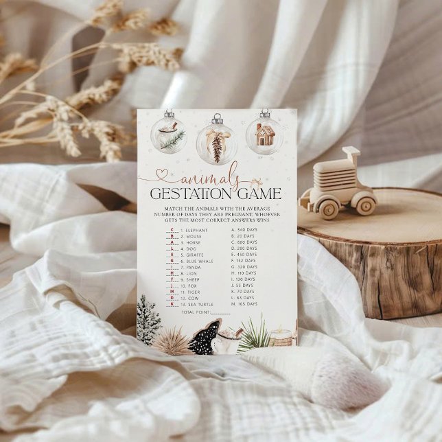 Cosy Animaux Gestation Baby shower Jeu (Créateur téléchargé)