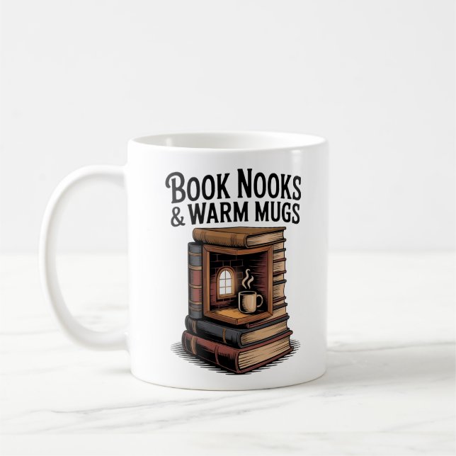 Cosy Book Nook et Steaming Mug Vintage (Gauche)