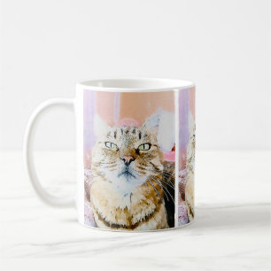 Cosy Chat Mug - Whimsical Feline Design