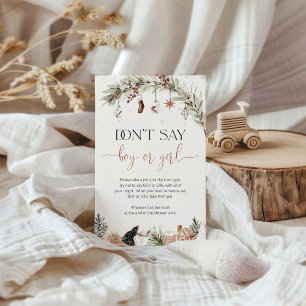 Cosy Don't Say Boy or Girl Baby shower Game