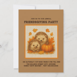 Cosy Fall Hedgehog amis d'action Collections vibes