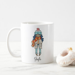 Cosy Fille Vacances d'hiver Personnalisé Café Mug