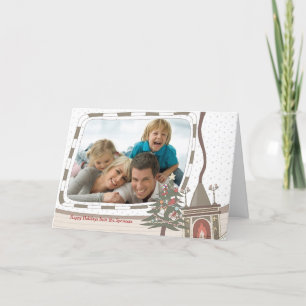 Cosy foyer de Noël Carte de voeux photo