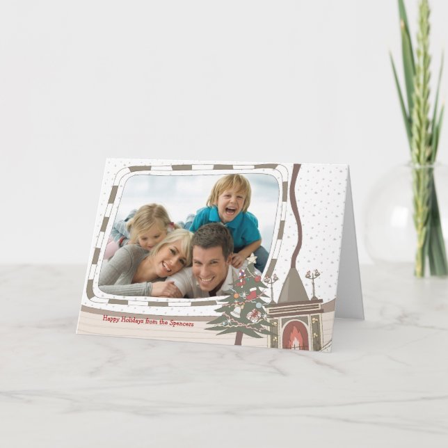 Cosy foyer de Noël Carte de voeux photo (Devant)