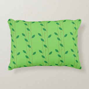 Cosy Grass Green Feuilles Coton Accent Coussin