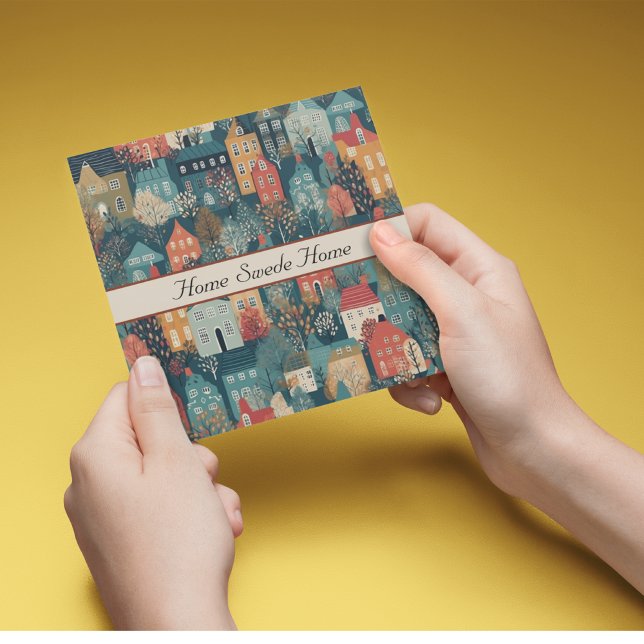 Cosy Hygge Village Nordic Folk Art, personnalisé (Créateur téléchargé)