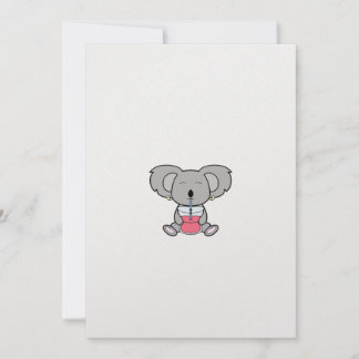 Cosy Koala invitation blanche et carte faire-part