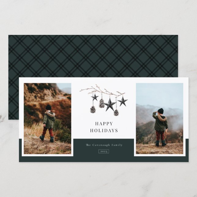 Cosy Nature 2 Photo Family Carte de vacances (Devant / Derrière)