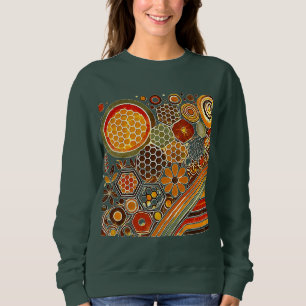 Cosy peigne de miel et Sweatshirt à motifs floraux