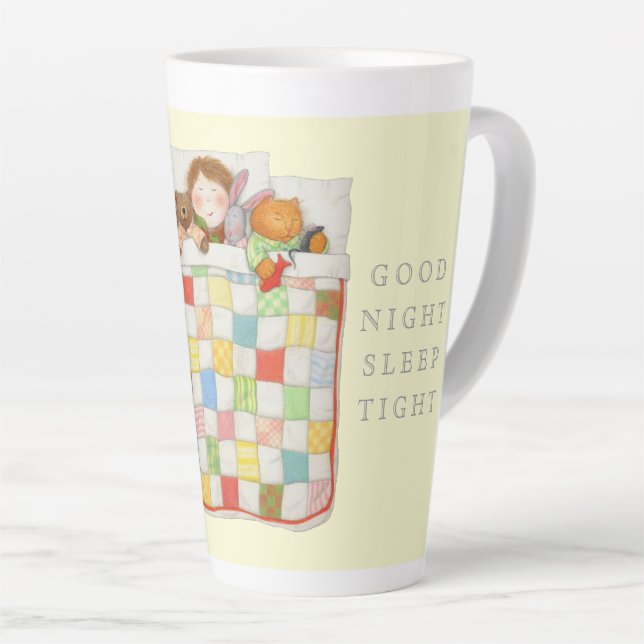 COSY QUILT Tall Cocoa Mug - Jaune (Angle droit)