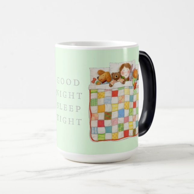 COSY QUILT Tall Green Morphing Mug (Devant droit)