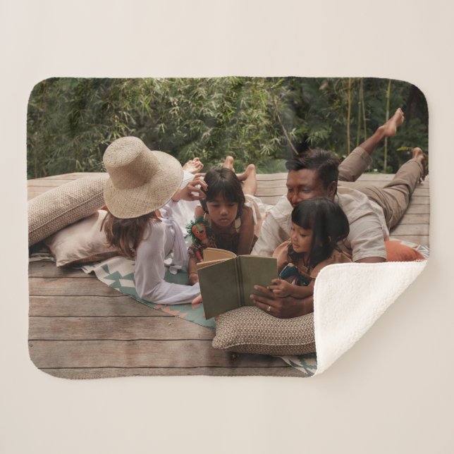 Cosy sherpa couverture photo personnalisée - keeps (Devant (Horizontal))