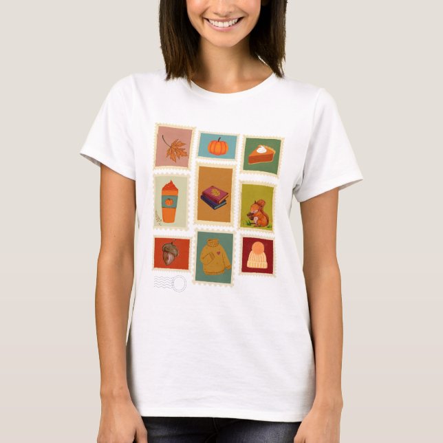 Cosy Timbre d'automne collage automne T-shirt esth (Devant)