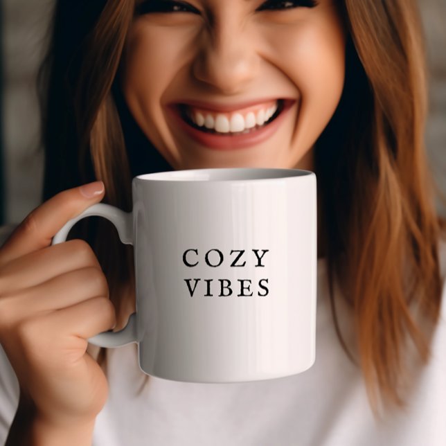 Cosy Vibes Fall Mug Moderne Minimale Café Cup (Créateur téléchargé)